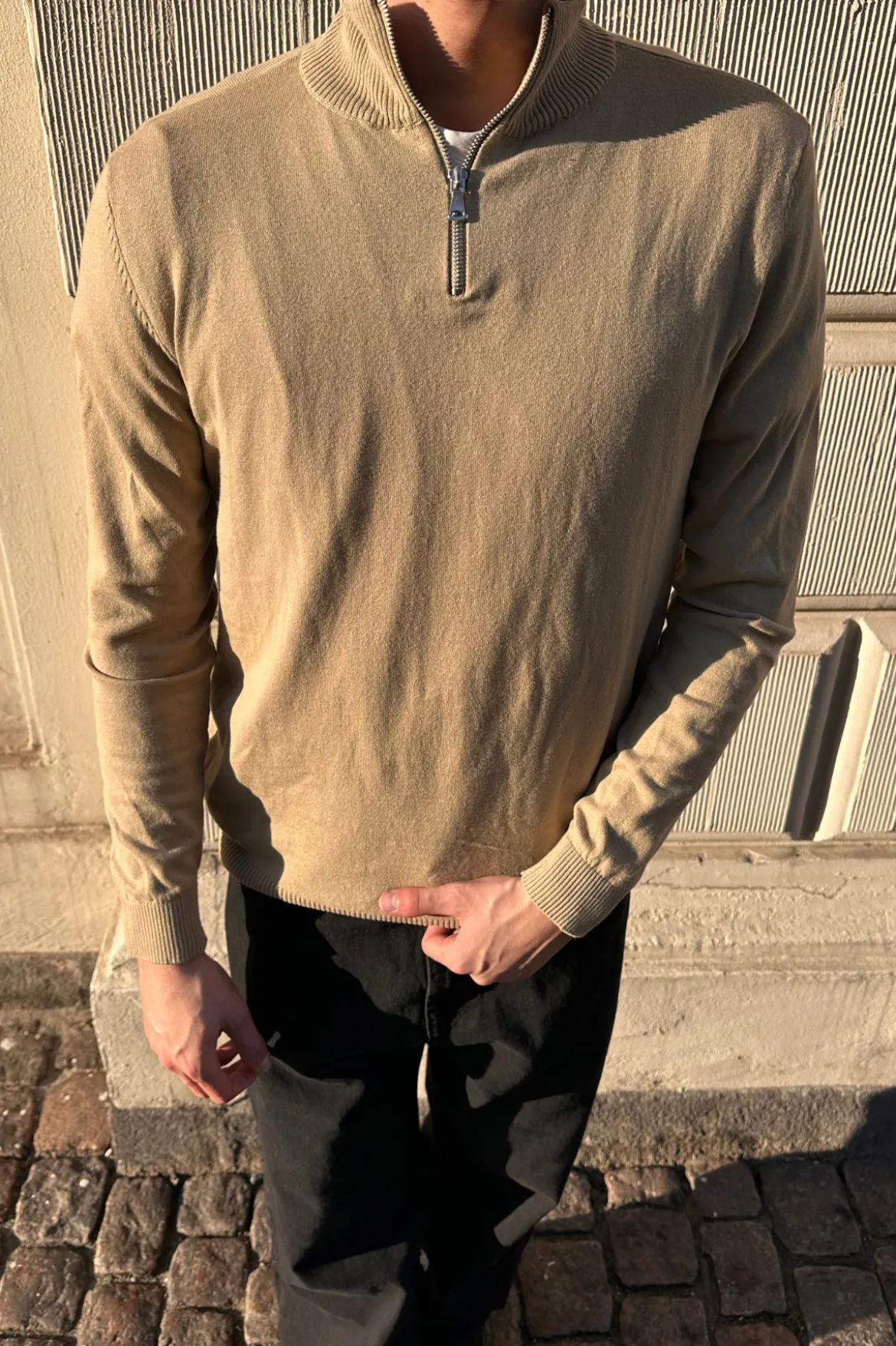 Pullover Half Zip - Sand