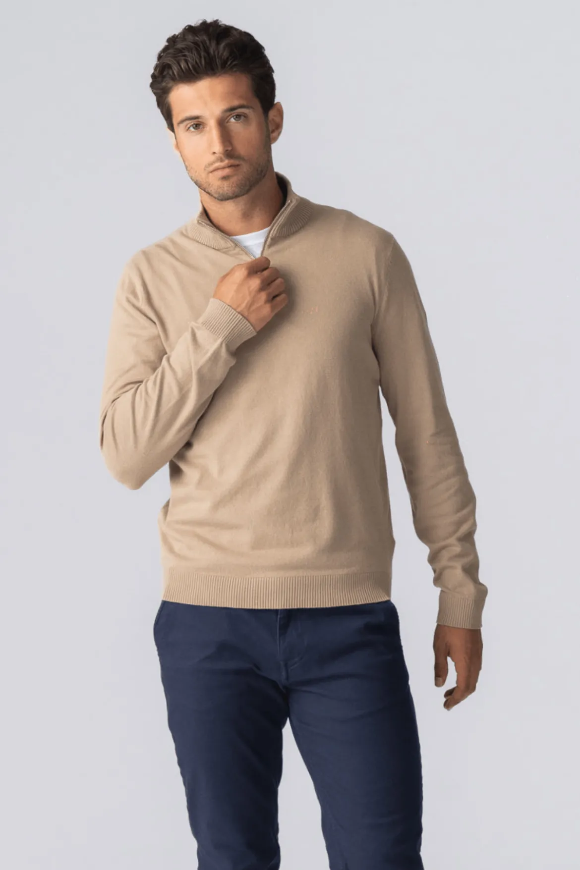 Pullover Half Zip - Sand
