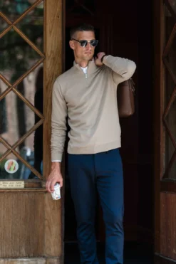 Pullover Half Zip - Sand