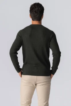 Pullover Kabel Strik - Army