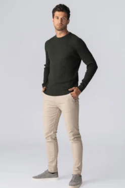 Pullover Kabel Strik - Army