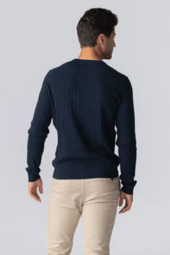 Pullover Kabel Strik - Navy
