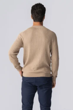 Pullover Kabel Strik - Sand