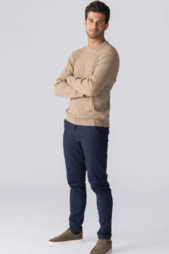 Pullover Kabel Strik - Sand