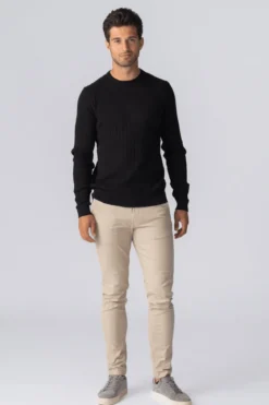 Pullover Kabel Strik - Sort