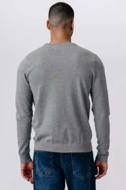 Pullover Rundhals - Grå Melange