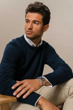 Pullover Rundhals - Navy
