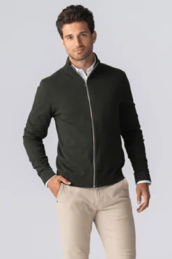 Pullover Zip Cardigan - Army
