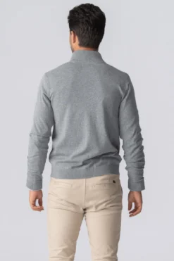 Pullover Zip Cardigan - Grå Melange