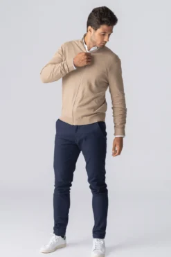 Pullover Zip Cardigan - Sand