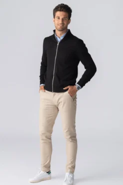 Pullover Zip Cardigan - Sort