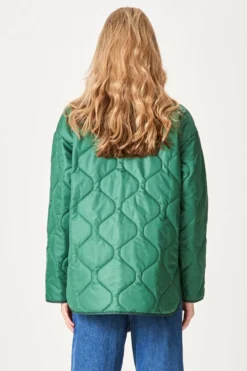 Quilted Block Jakke - Grøn