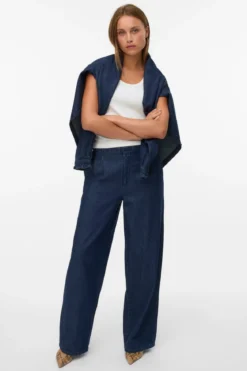 Rae Wide Jeans - Mørkeblå Denim