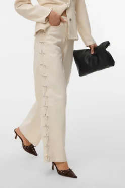 Rae Wide String Jeans - Ecru