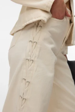 Rae Wide String Jeans - Ecru