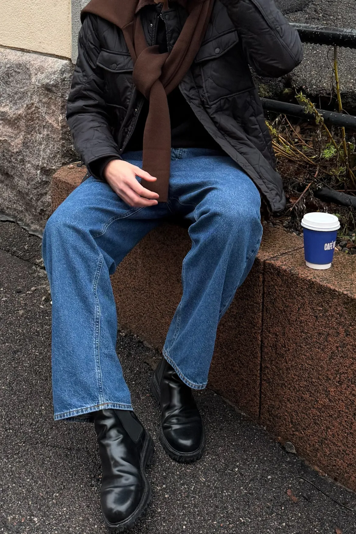 Relaxed Fit Jeans - Dark Blue Denim