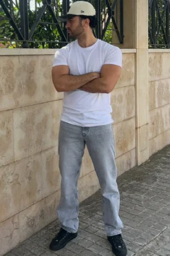 Relaxed Fit Jeans - Grey Denim