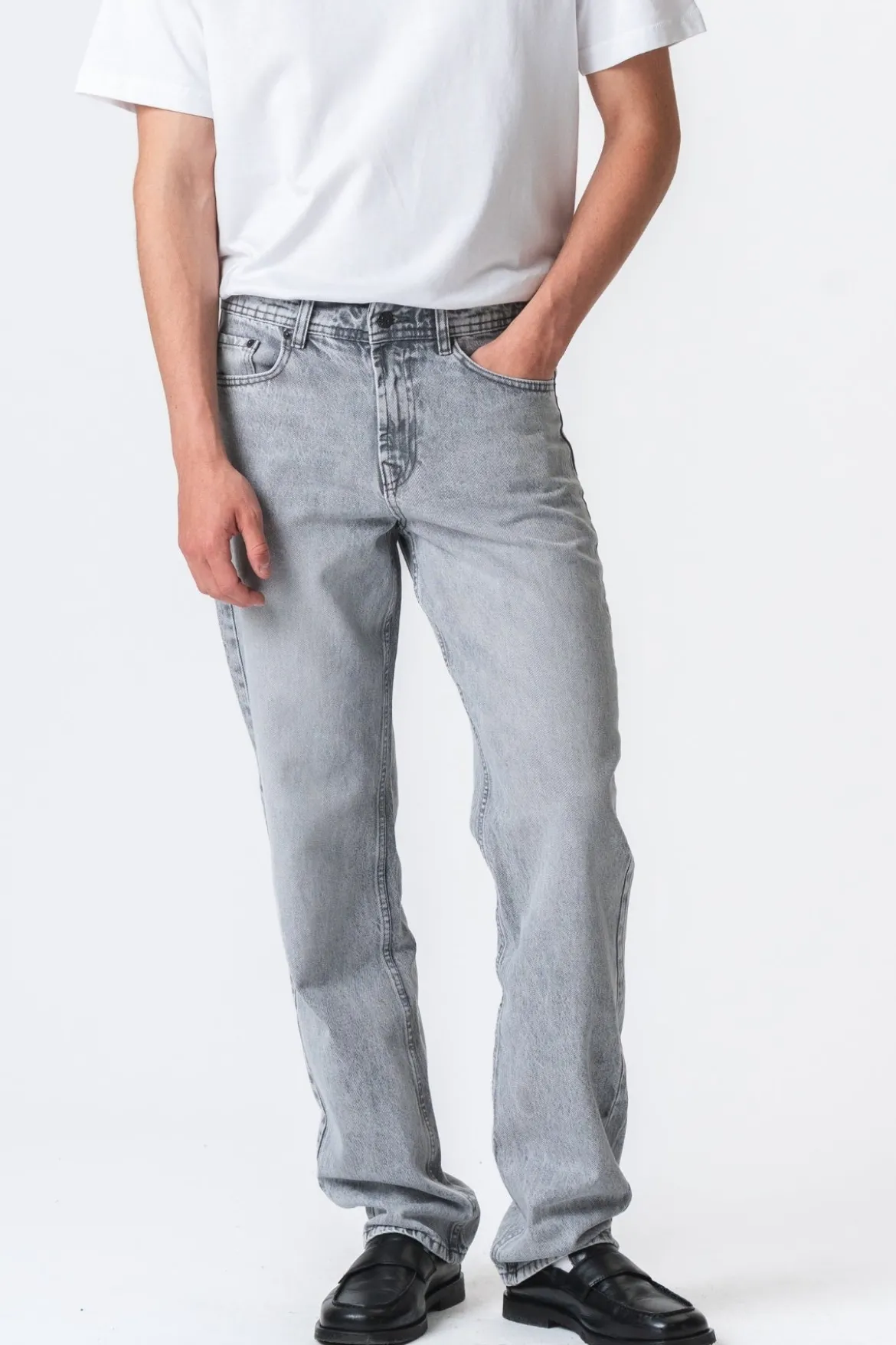 Relaxed Fit Jeans - Grey Denim