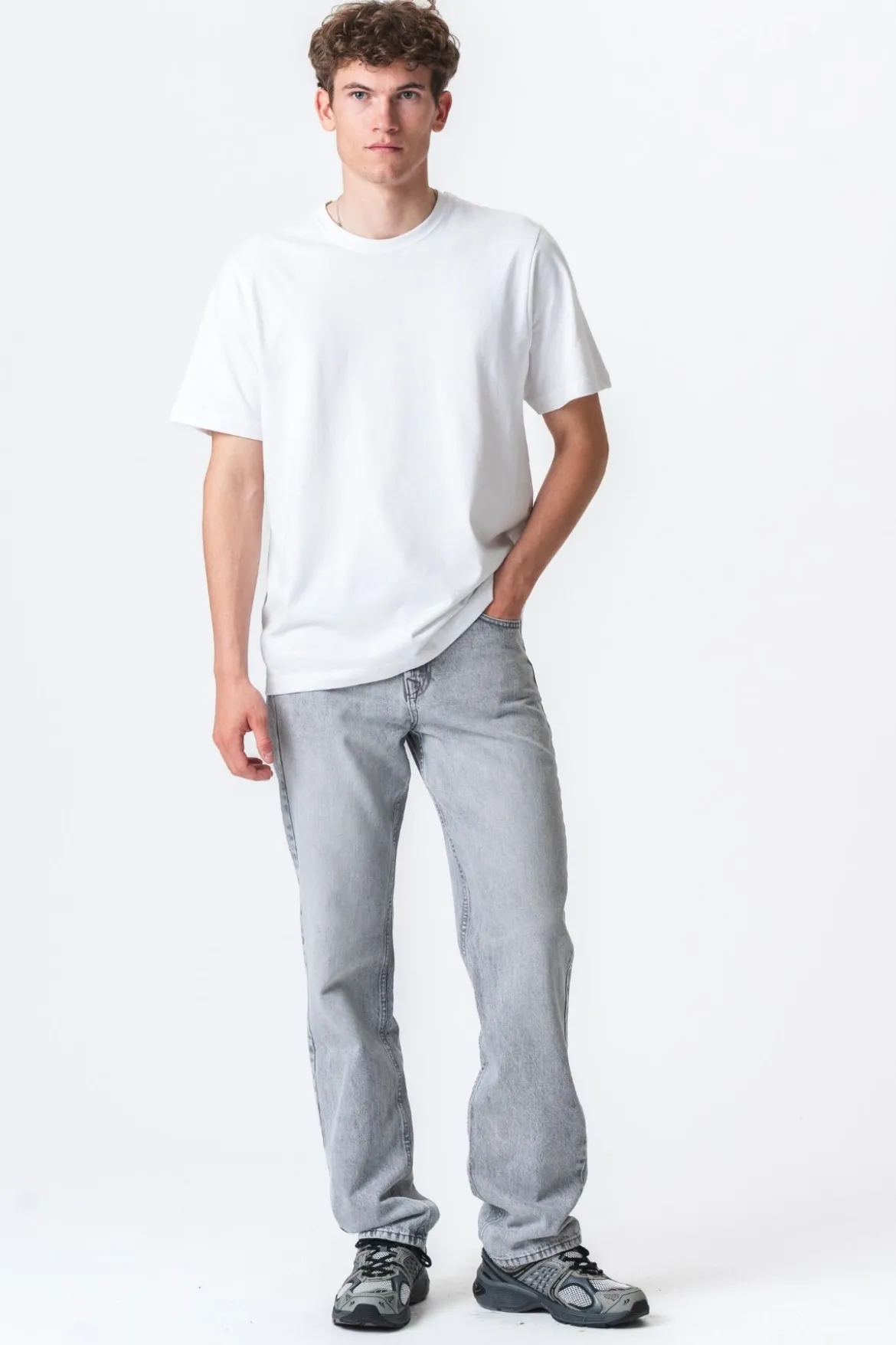 Relaxed Fit Jeans - Grey Denim