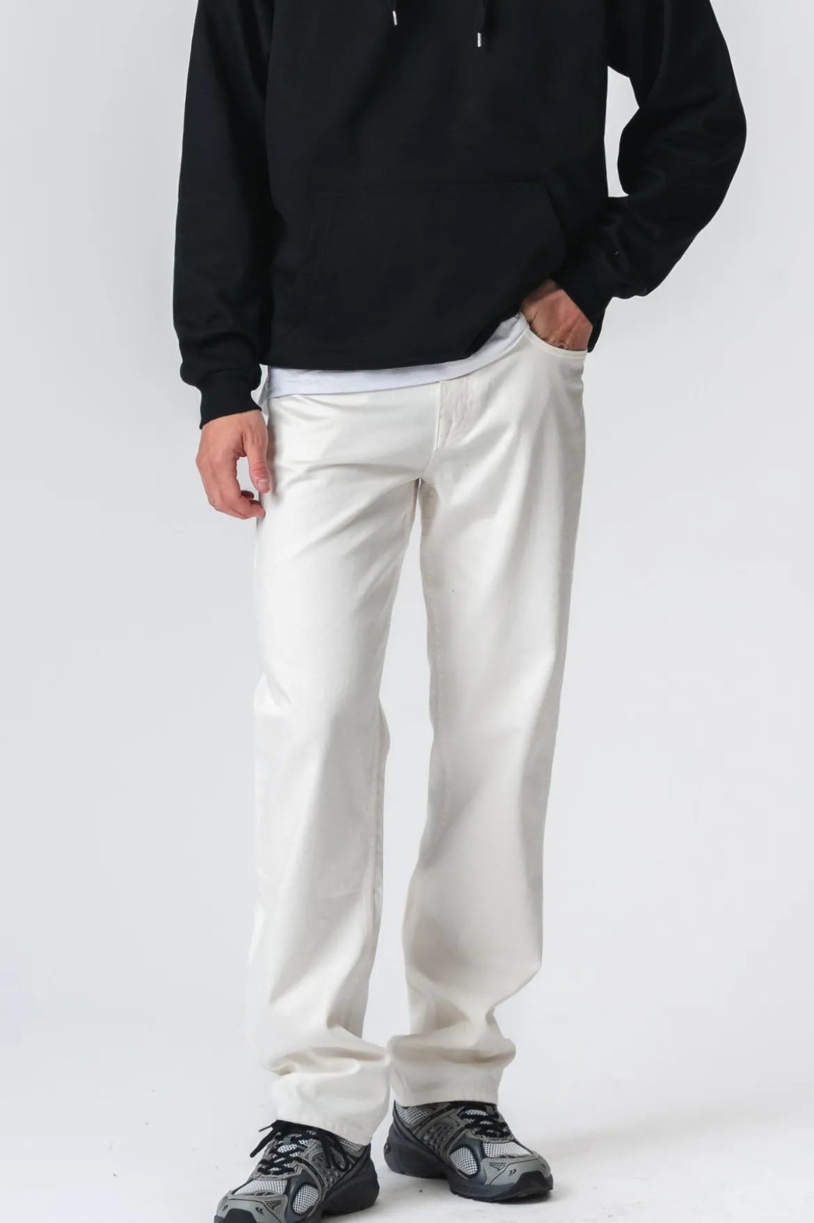 Relaxed Fit Jeans - White Denim