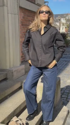 Relaxed Shirt - Sort