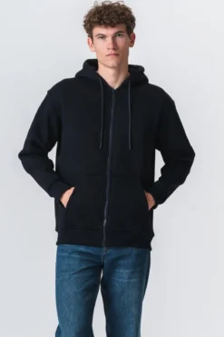 Relaxed Zip Hoodie - Navy