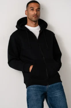 Relaxed Zip Hoodie - Sort