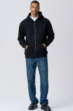 Relaxed Zip Hoodie - Sort