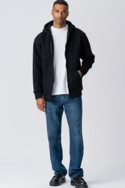 Relaxed Zip Hoodie - Sort
