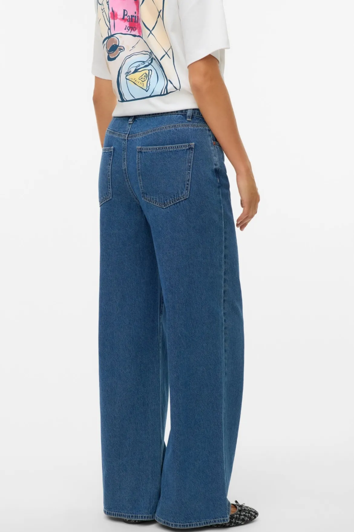 Remy Wide Jeans - Medium Blue Denim