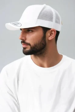 Retro Trucker Cap - White