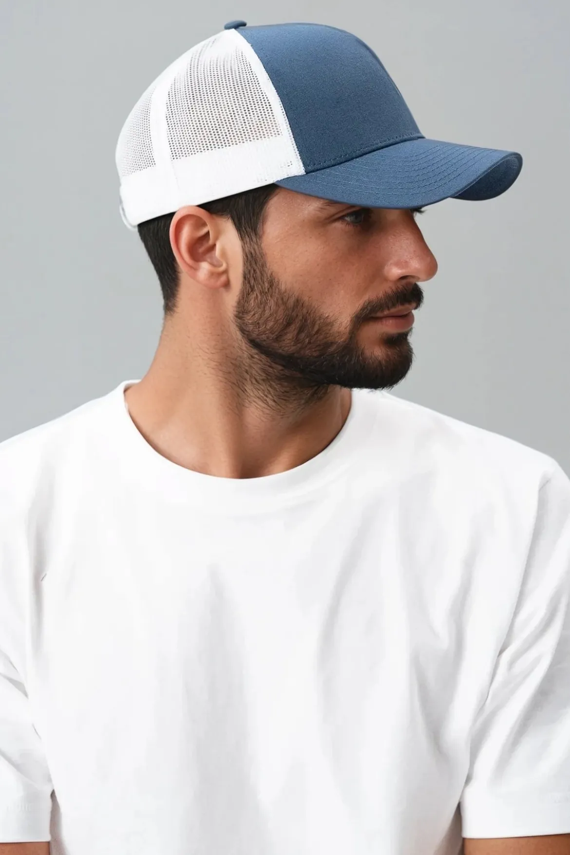 Retro Trucker Colored Front - navy
