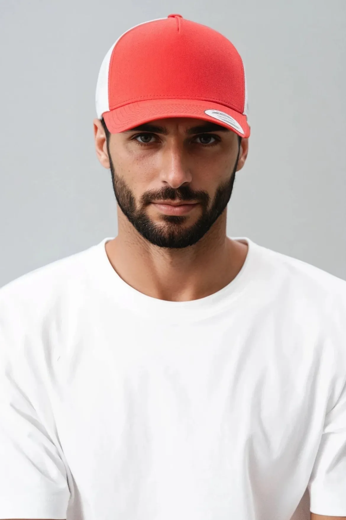 Retro Trucker Colored Front -rød
