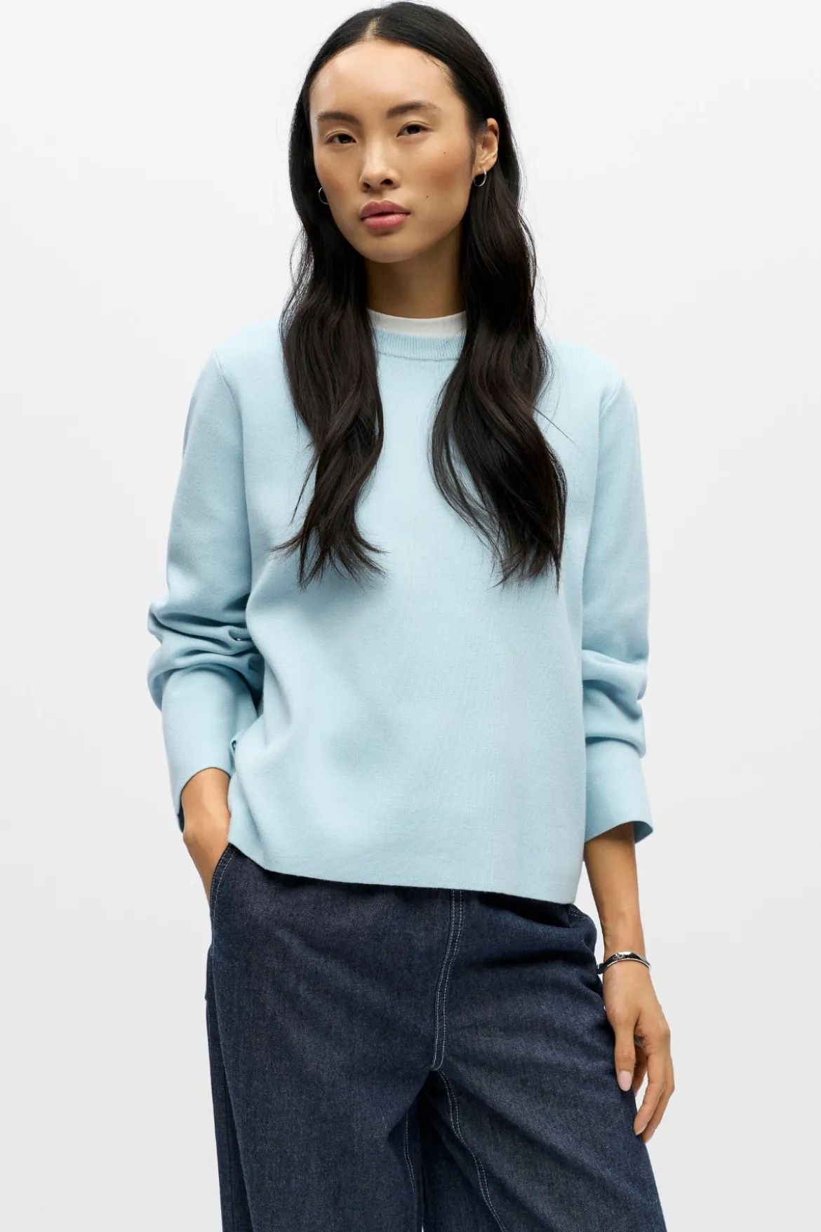 Reynard O-Neck Pullover - Vinterhimmel