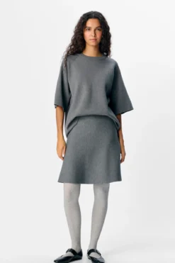Reynard 2/4 Strik Pullover - Medium Grå Melange