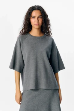 Reynard 2/4 Strik Pullover - Medium Grå Melange