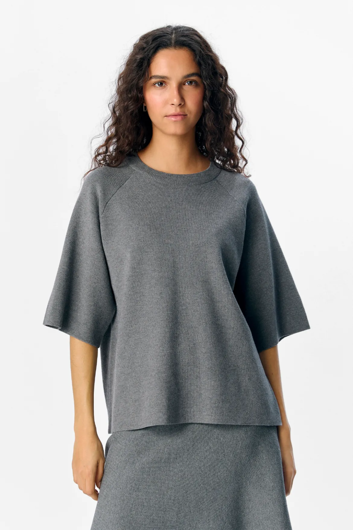 Reynard 2/4 Strik Pullover - Medium Grå Melange