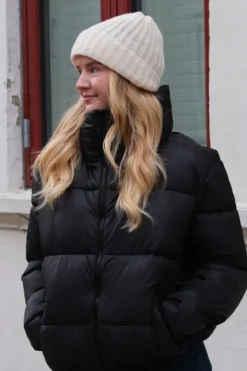 Ribbed Beanie - Lys Beige