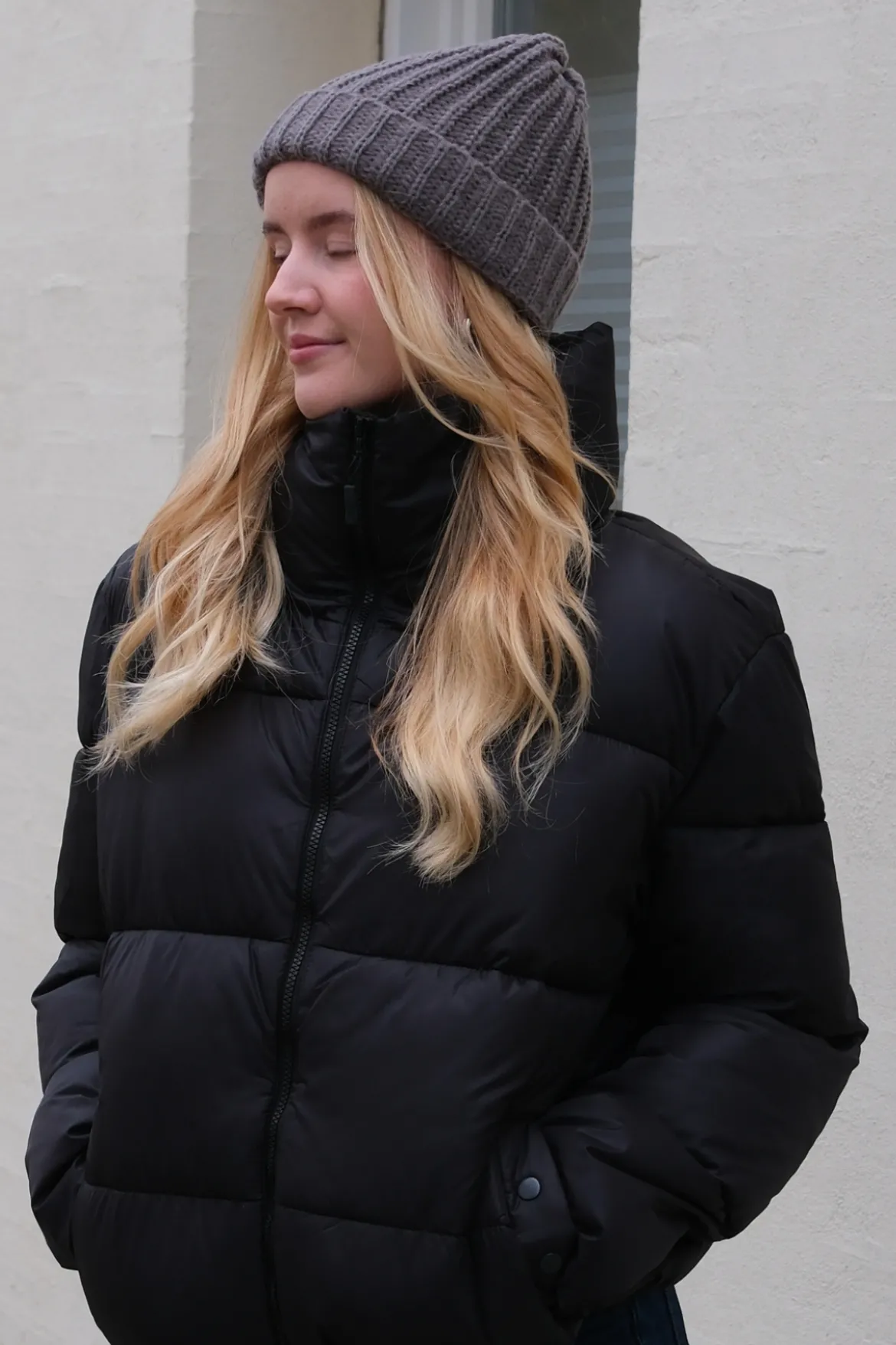 Ribbed Beanie - Mørkegrå