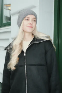 Ribbed Beanie - Mørkegrå