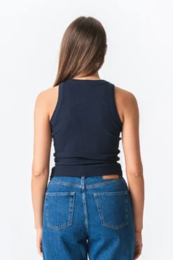 Ribbed Top - Blå
