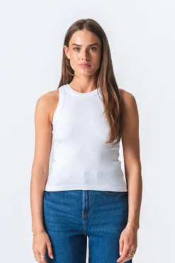Ribbed Top - Hvid