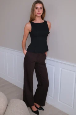 Rosalie Wide Pants - Brun