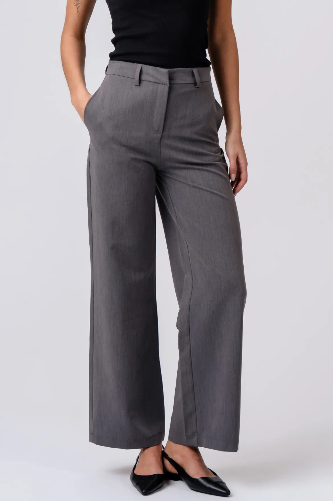 Rosalie Wide Pants - Grå