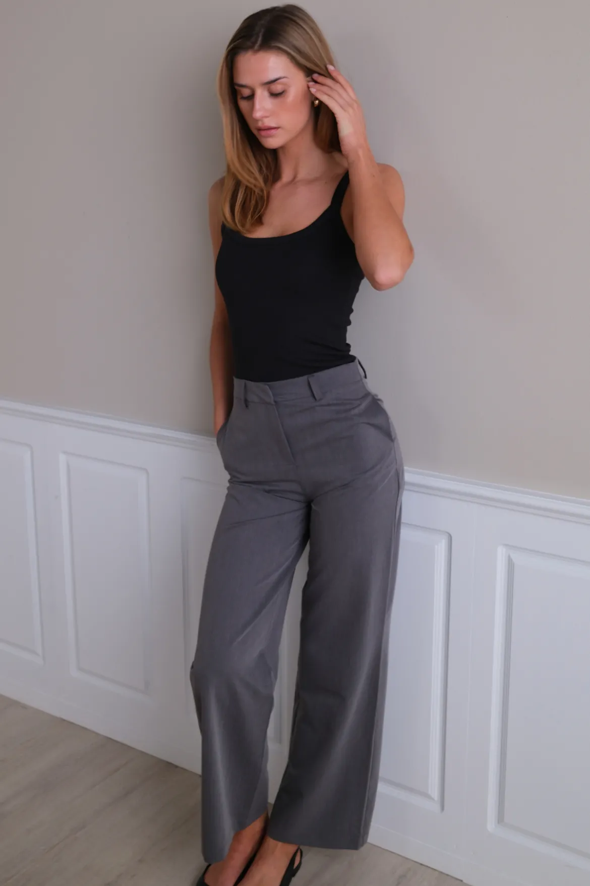 Rosalie Wide Pants - Grå