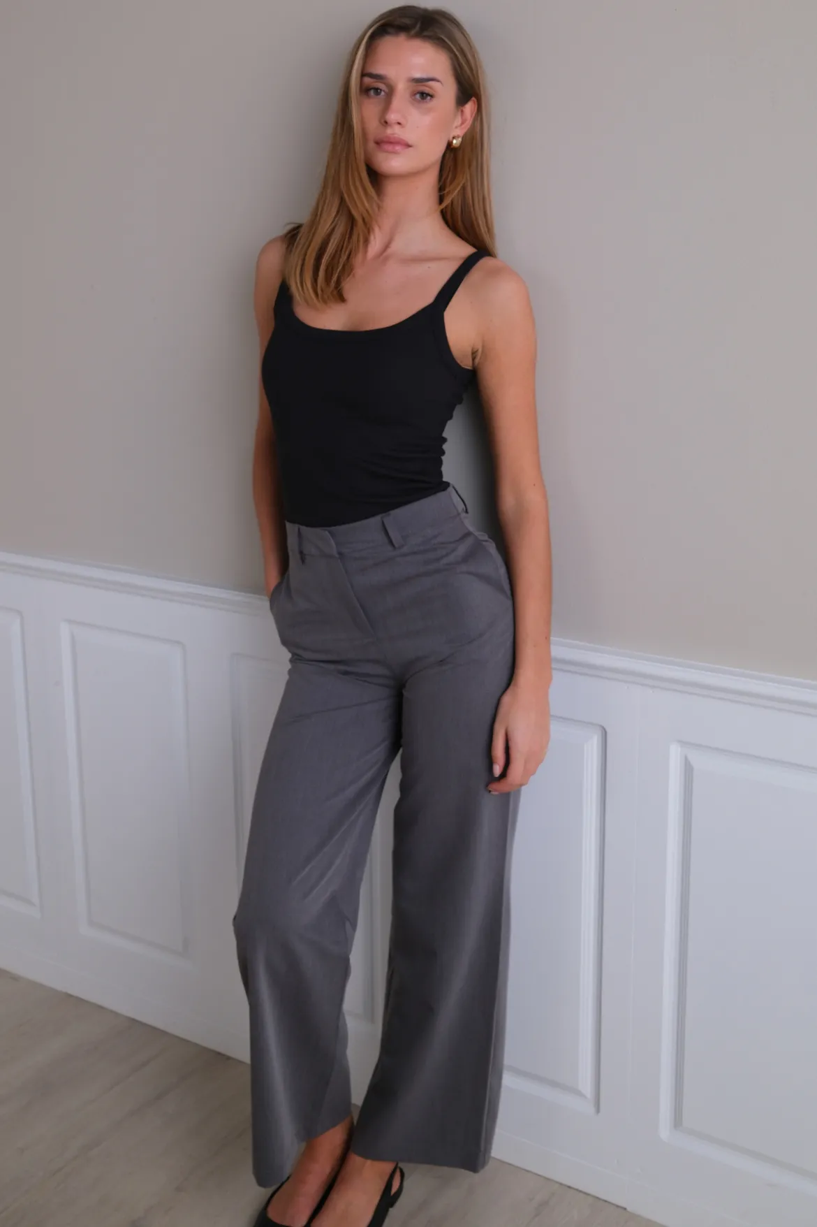 Rosalie Wide Pants - Grå