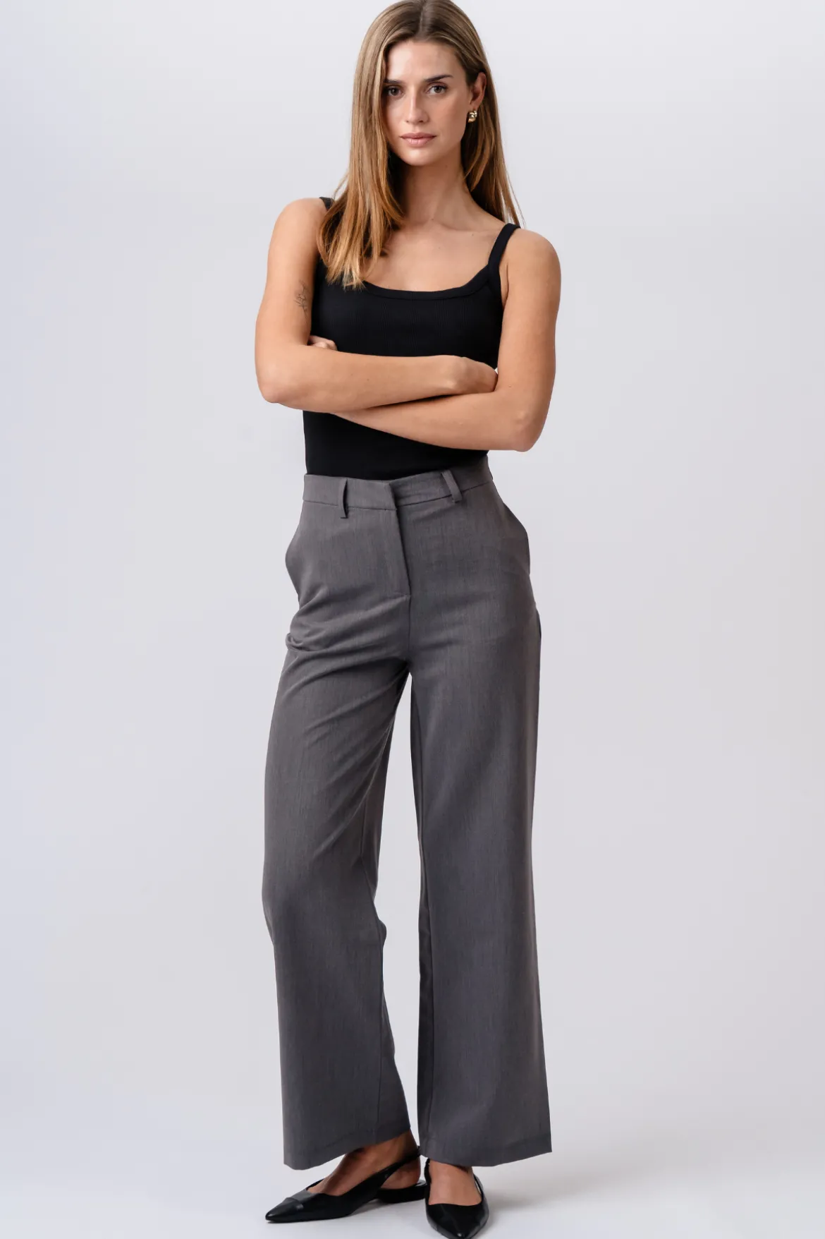 Rosalie Wide Pants - Grå