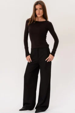 Rosalie Wide Pants - Sort