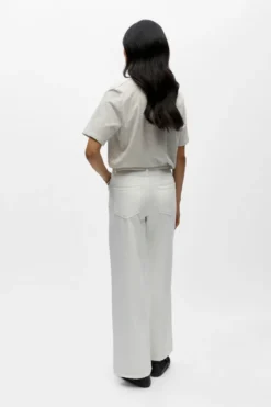 Rosie MW Wide Jeans - Cloud Dancer
