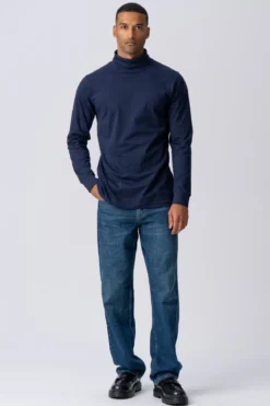 Rullekrave trøje - Navy